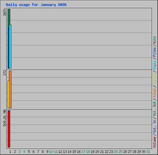 Daily usage for January 2026