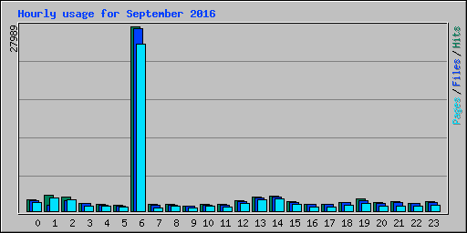 Hourly usage for September 2016