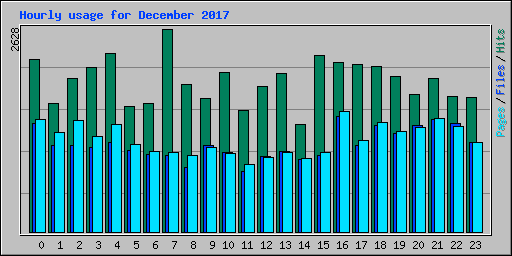 Hourly usage for December 2017