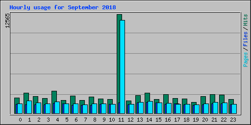 Hourly usage for September 2018