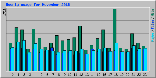 Hourly usage for November 2018