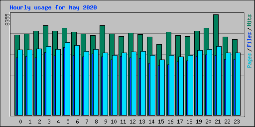 Hourly usage for May 2020