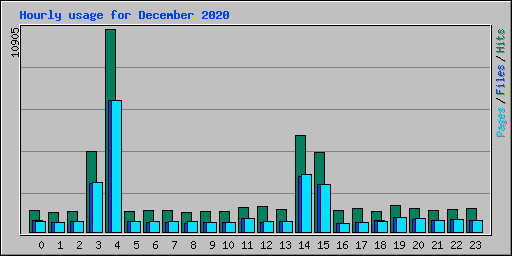 Hourly usage for December 2020