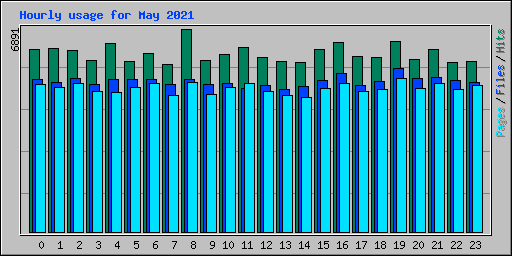 Hourly usage for May 2021