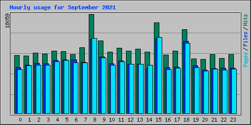 Hourly usage for September 2021