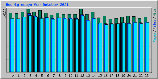 Hourly usage for October 2021