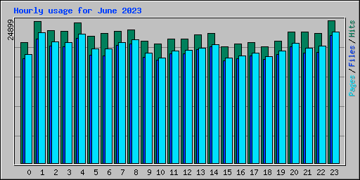 Hourly usage for June 2023