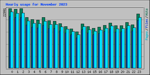 Hourly usage for November 2023