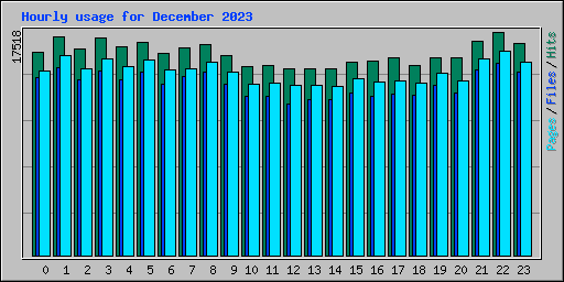 Hourly usage for December 2023