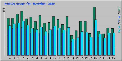 Hourly usage for November 2025