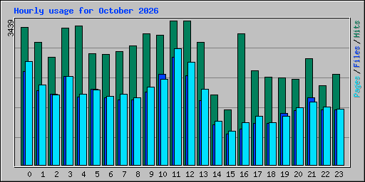 Hourly usage for October 2026