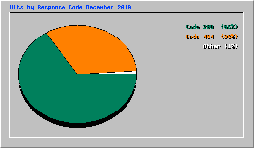 Hits by Response Code December 2019