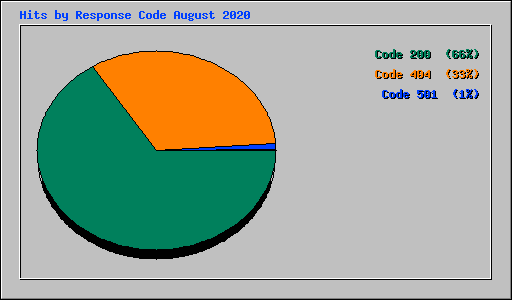 Hits by Response Code August 2020