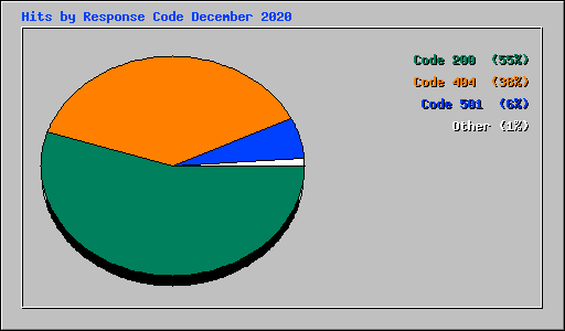 Hits by Response Code December 2020