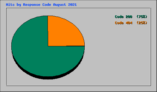 Hits by Response Code August 2021