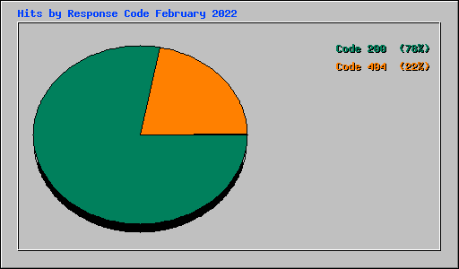 Hits by Response Code February 2022