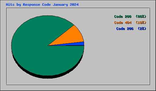 Hits by Response Code January 2024