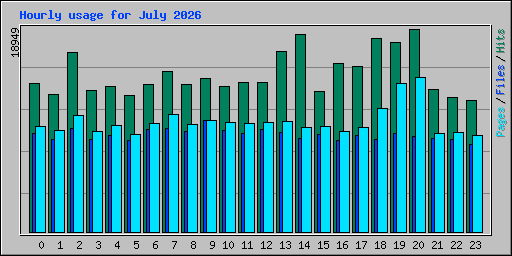 Hourly usage for July 2026